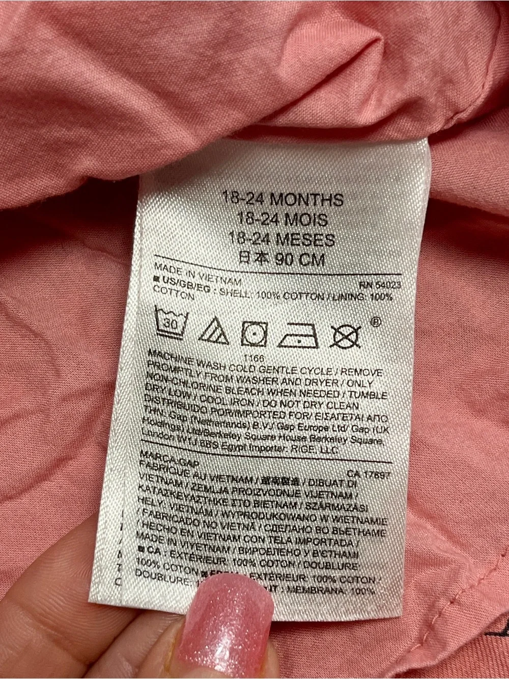 Baby Gap Woodland Animal Dress 18-24 Months Pink Fox Print Lined Cotton Toddler